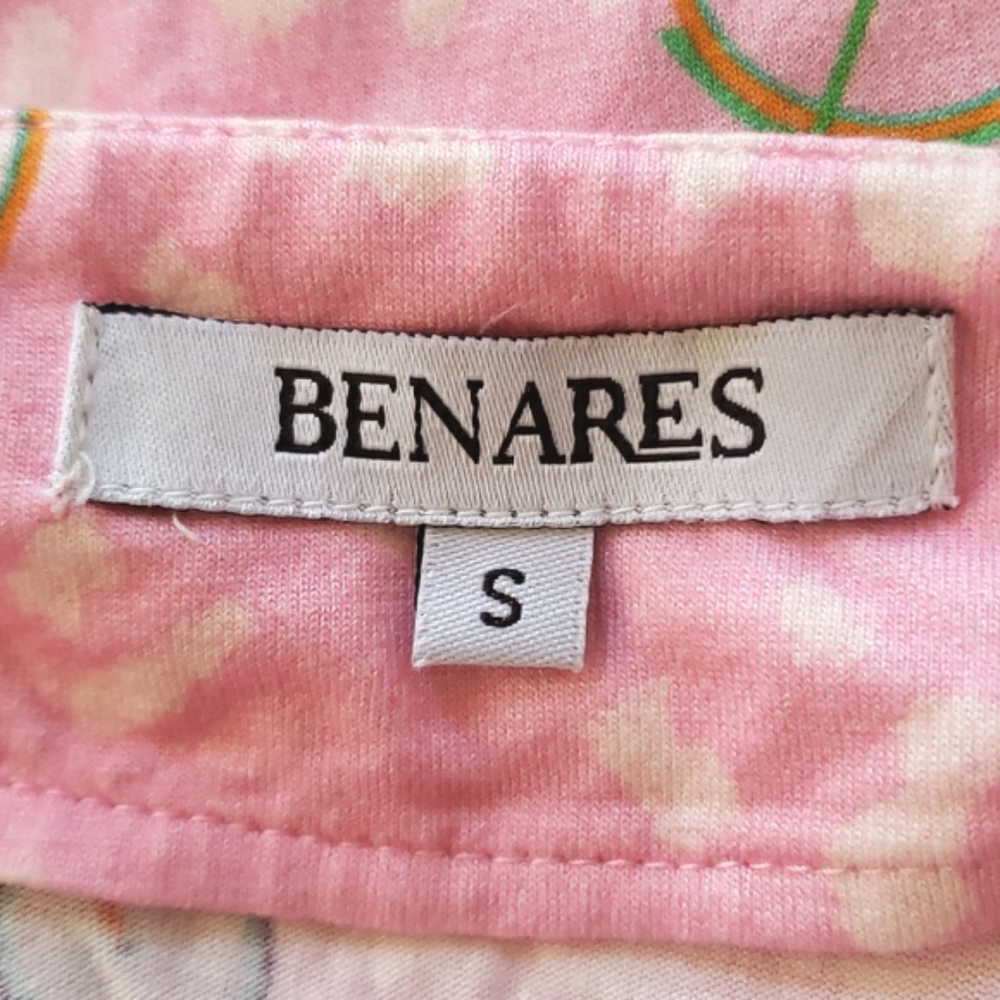 BENARES Pink Orange Bicycle Print Mini Skirt • Size Small - Picture 9 of 10